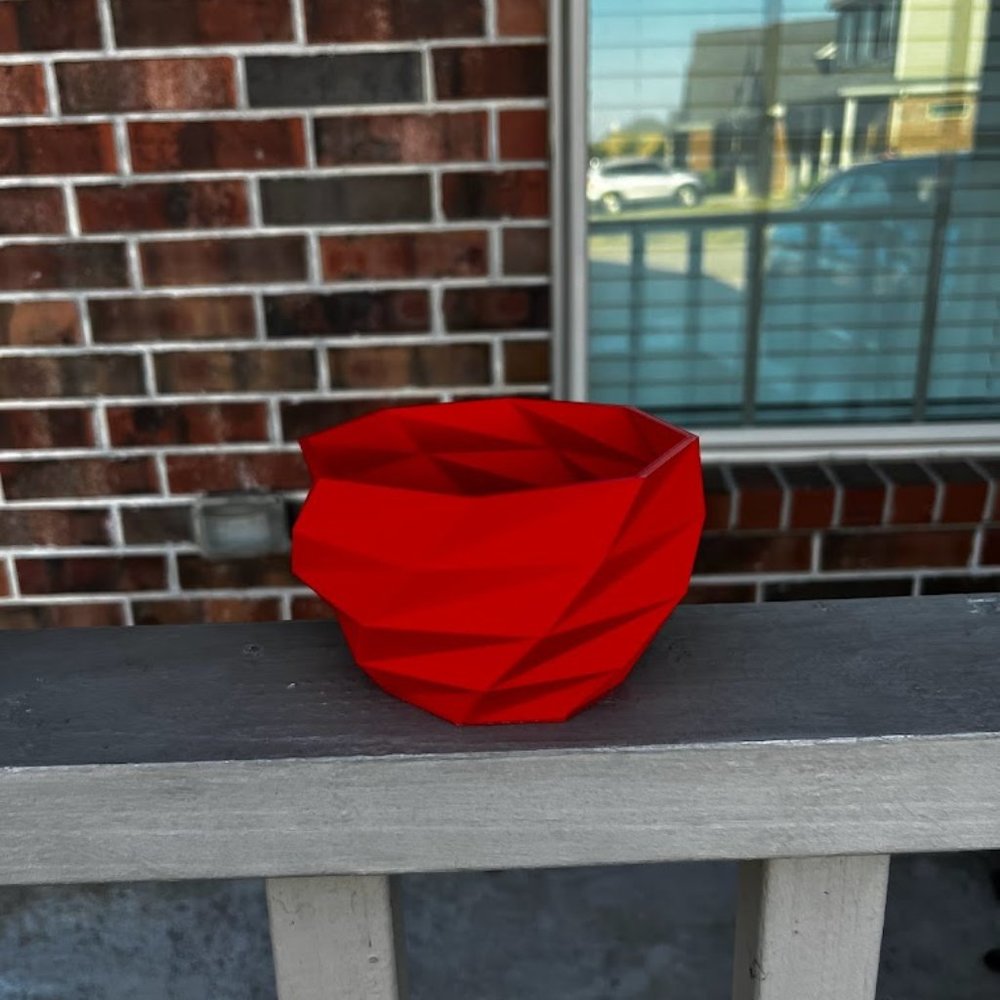 Red decorative bowl